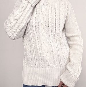 Cozy white knit sweater